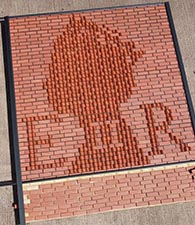 tribute to Elizabeth II viewed from the air at Dreadnought Works copy